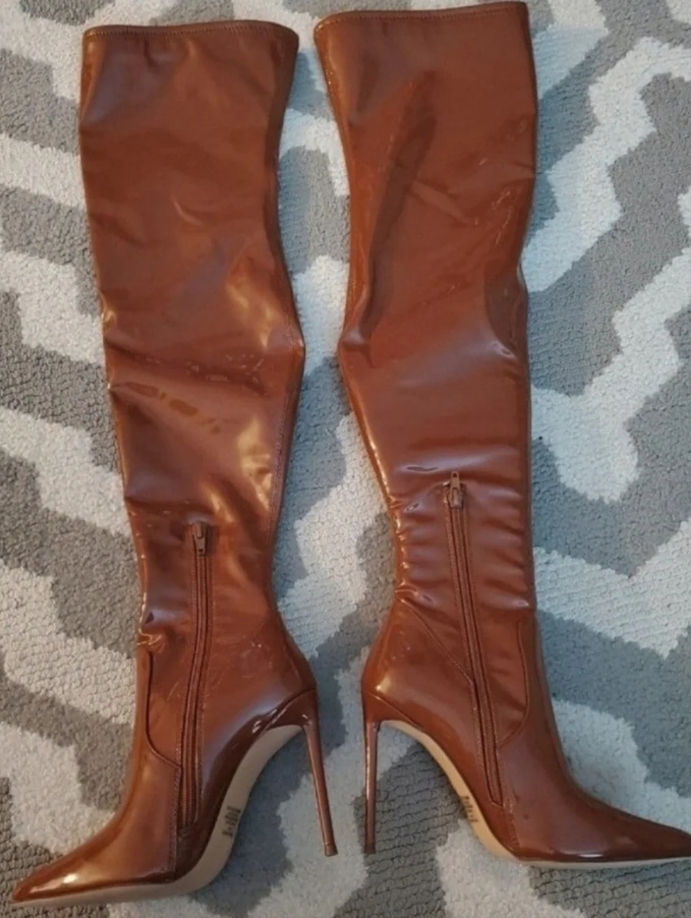 Steve Madden Chestnut Brown Over-the-Knee Stiletto Boots